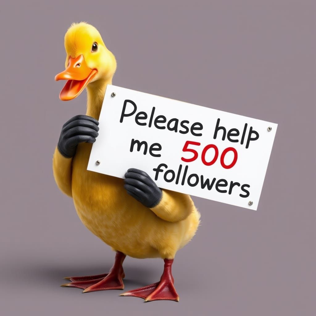 Duck Asks for Social Media Followers