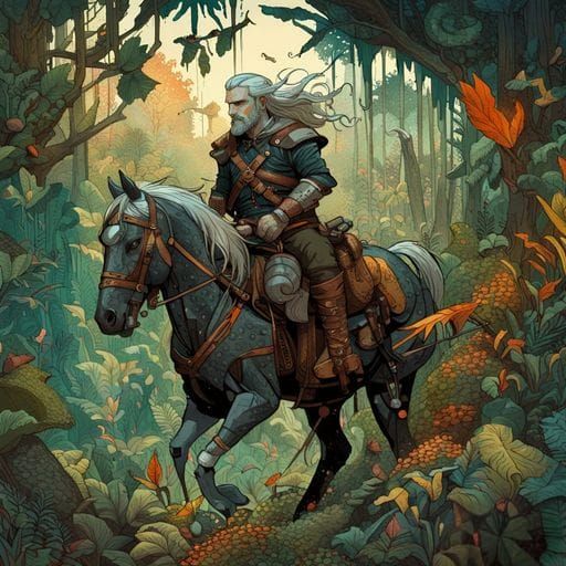 Witcher Exploring a Mysterious Jungle