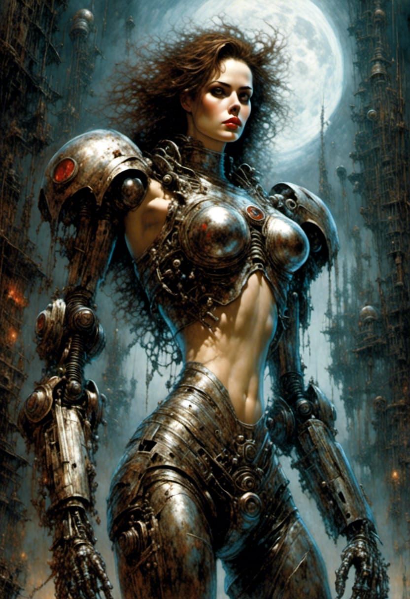 Gorgeous Mecha Angel in Ethereal Style