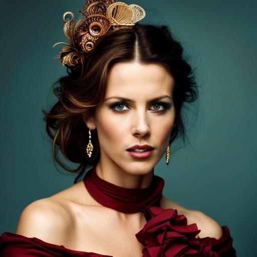 Victorian Portrait with Steampunk Frame