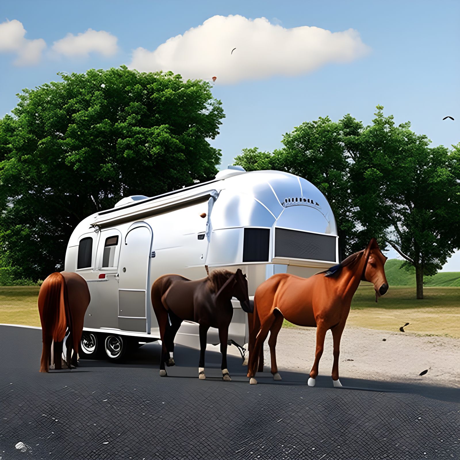 Surreal Dreamscape with Flying Pigs, Photorealistic 3D