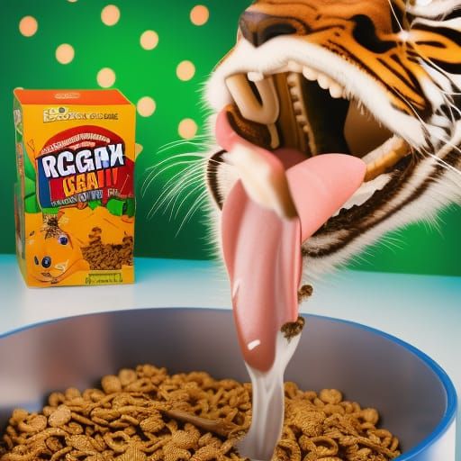 Tiger vs Leprechaun cereal box