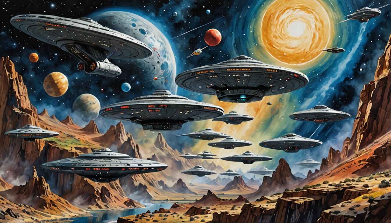 Candy-Inspired Star Trek Universe in Watercolour