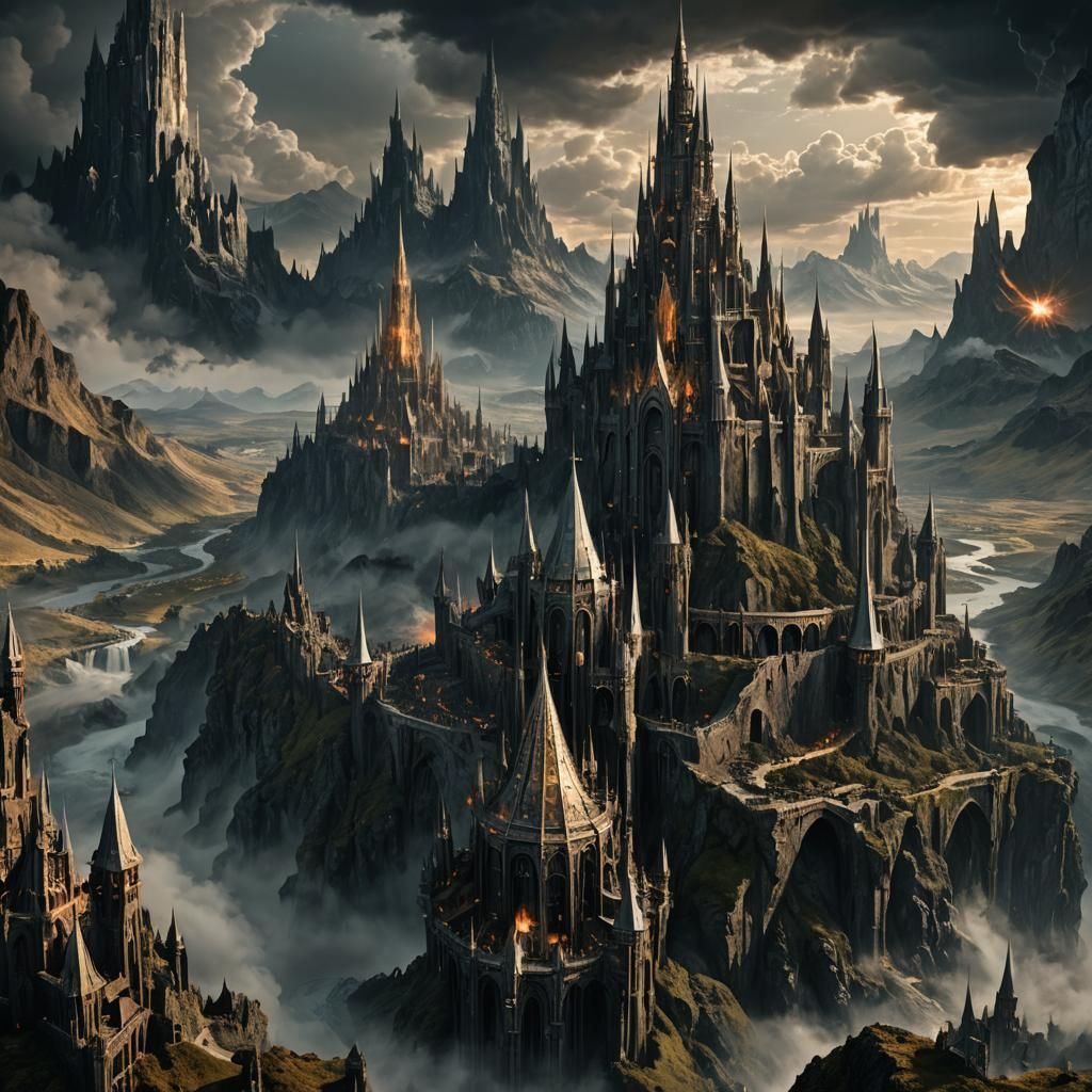 Sauron Grips His Axe: Epic Digital Matte Painting