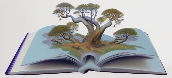 Cute Paper Monster in Pop-Up Book, 3D Render