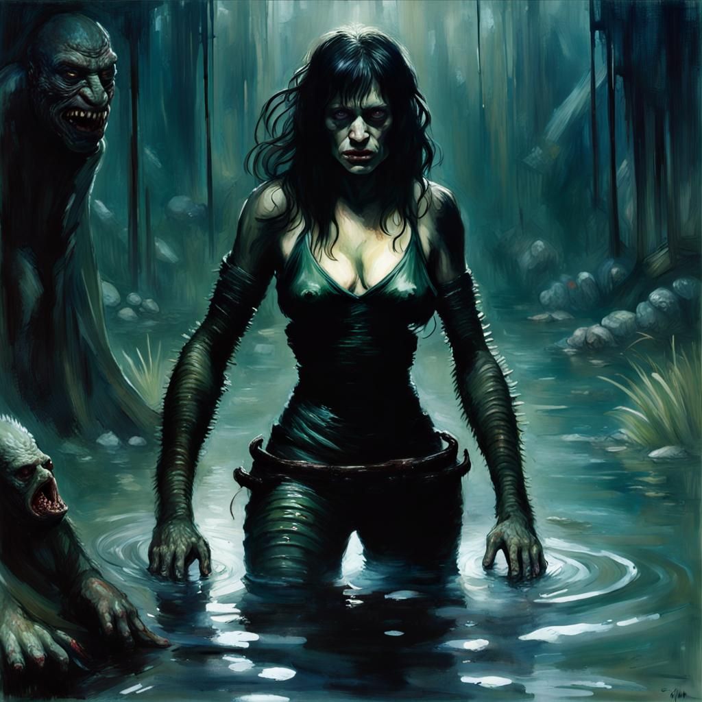 Sinister Gill-man Horror in Cinematic Style