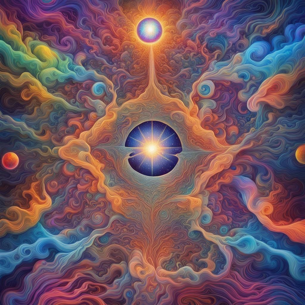 Escher-Inspired Multicolored Universe: Optical Illusion in 8...