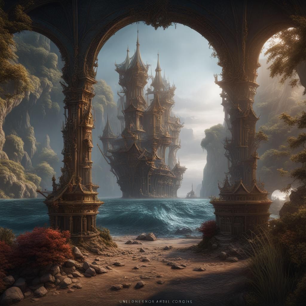 Fantastical Characters in Detailed Matte Painting