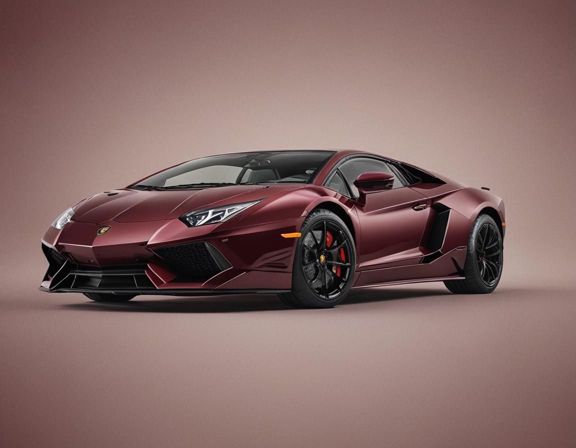 Burgundy Lamborghini on Light Background