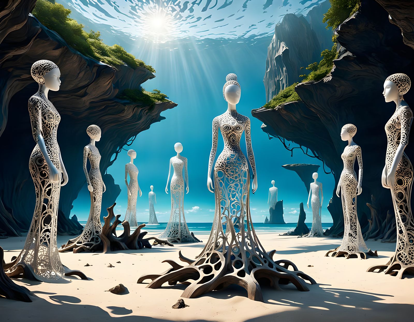 Dreamlike Serenity in Whimsical Art Style