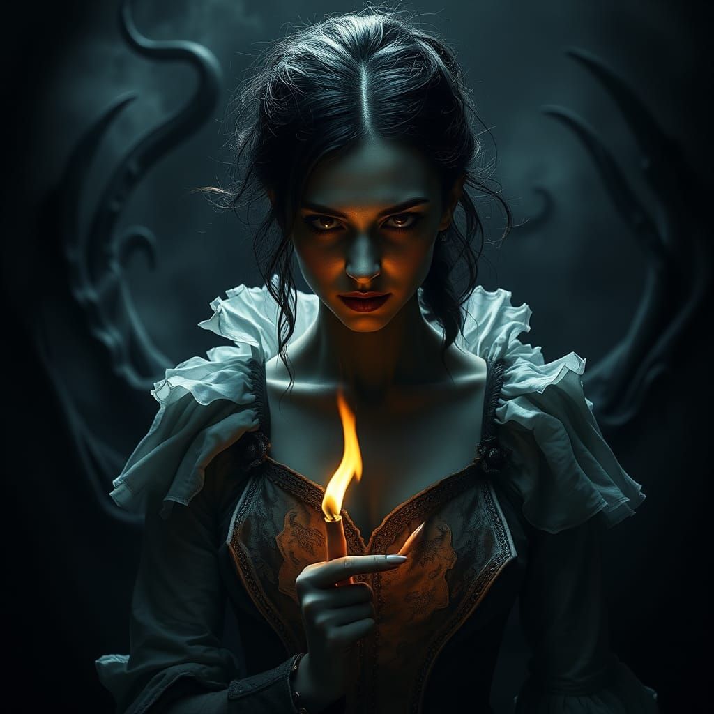 Dark Snow White in a Biomechanical Nightmare