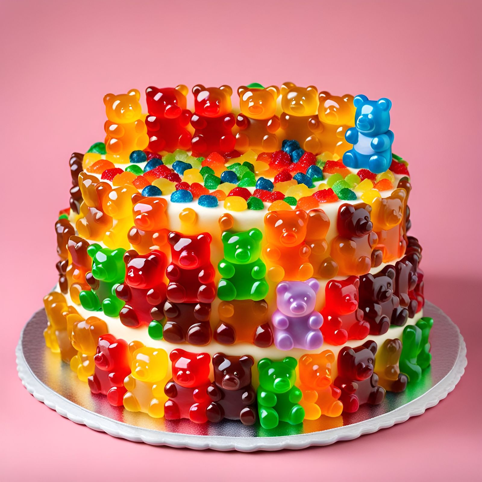 Gummy Bear Cake: An AI-Generated Delight