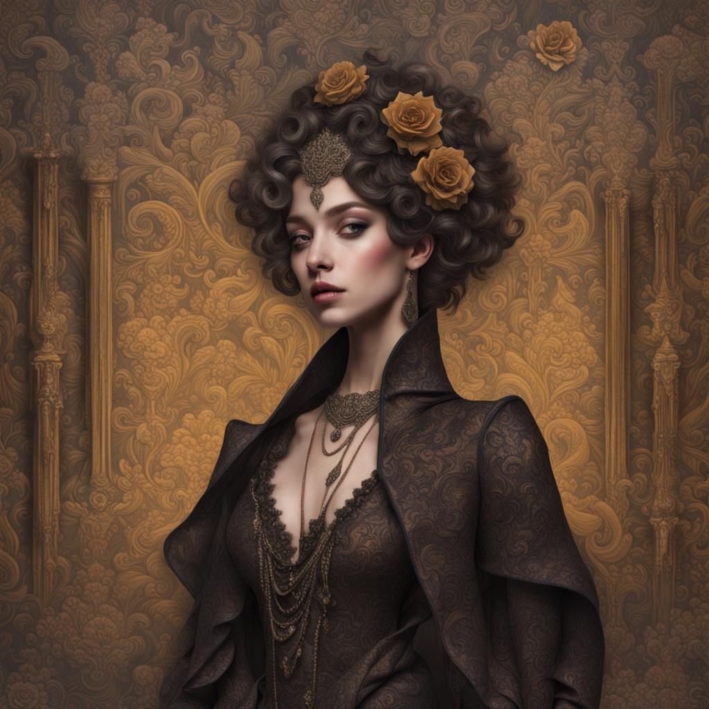 Brocade Handmedowns with Glitchcore and Steamnouveau Style