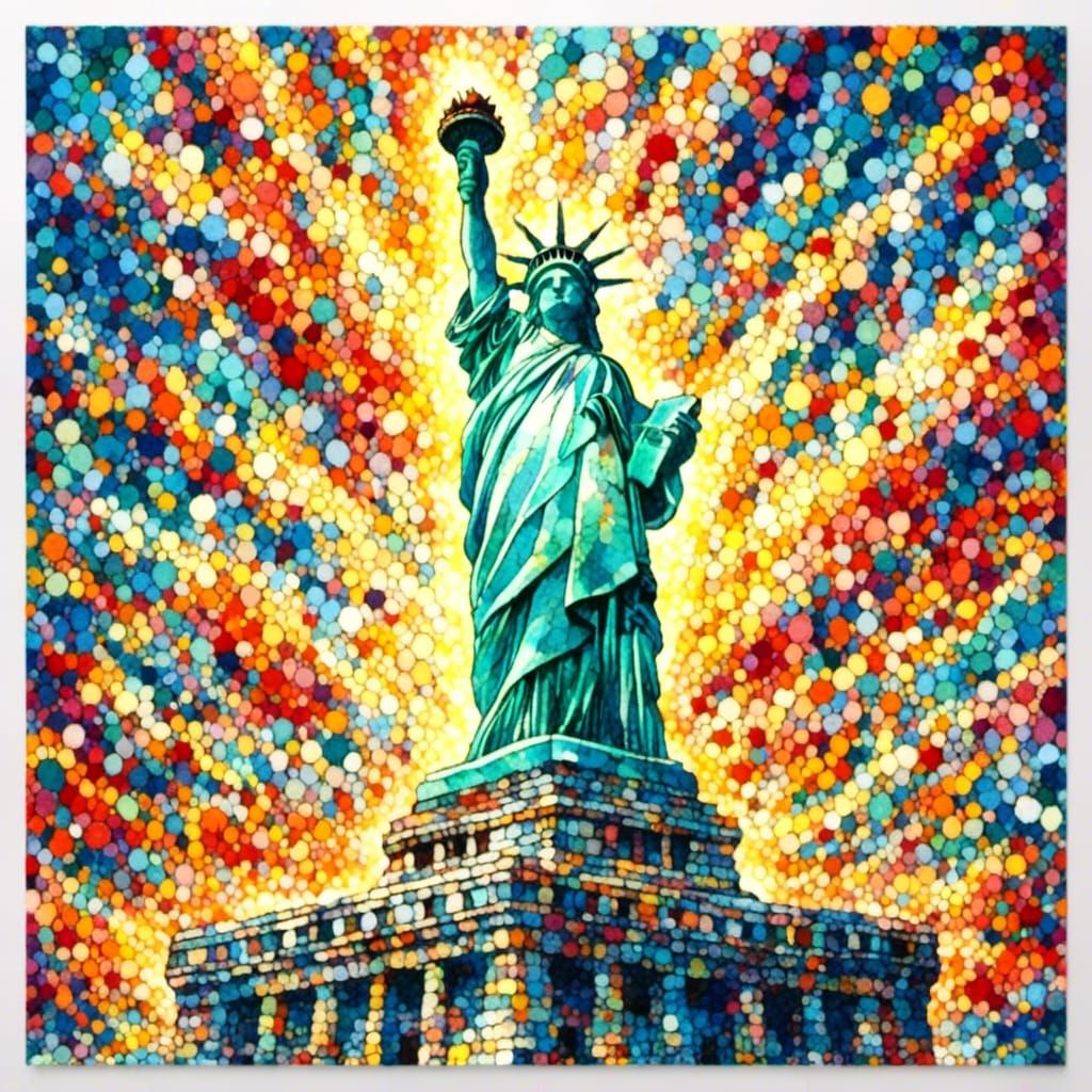 Statue of Liberty with Water Point Aesthetic