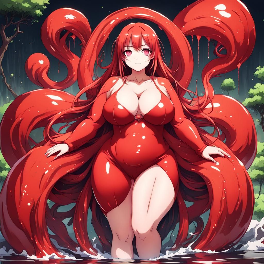 Anime Slime Woman with Curvy Body