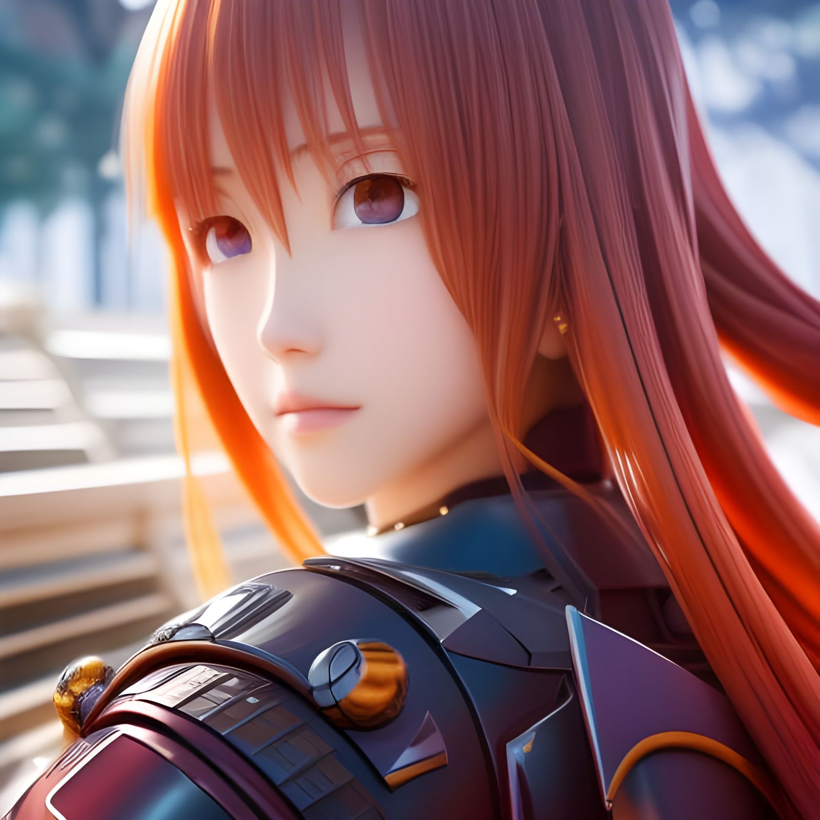 Futuristic Anime Mech Warrior in 8K Resolution