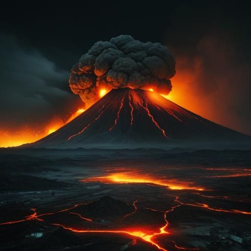 Volcanic Eruption Destroys City in Apocalyptic Scene