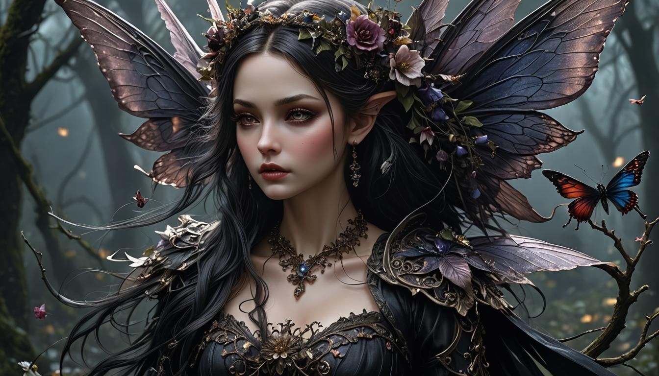 Dark Romance Fairy: Hyperdetailed Masterpiece