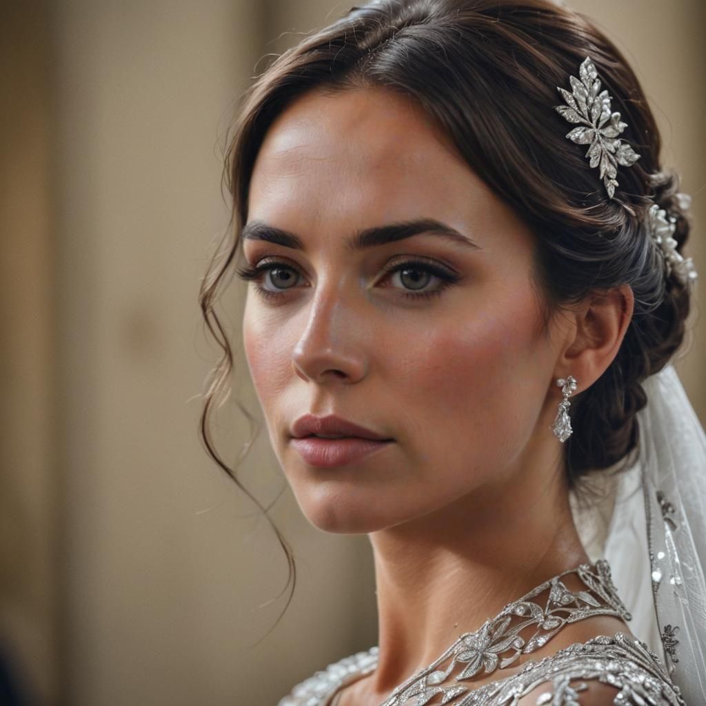Diamond Style Photo of Portuguese Woman in Church
