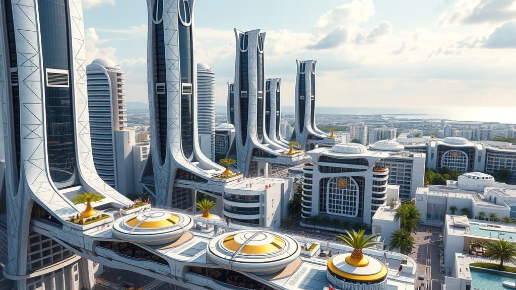 Futuristic Greek Cityscape: A Science Fiction Vision