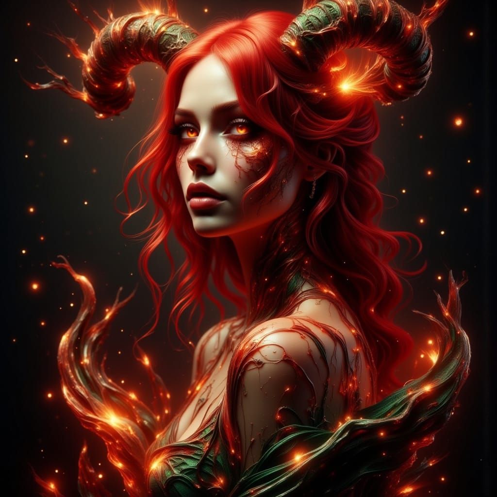 Ethereal Dark Fairy with Prismatic Wings