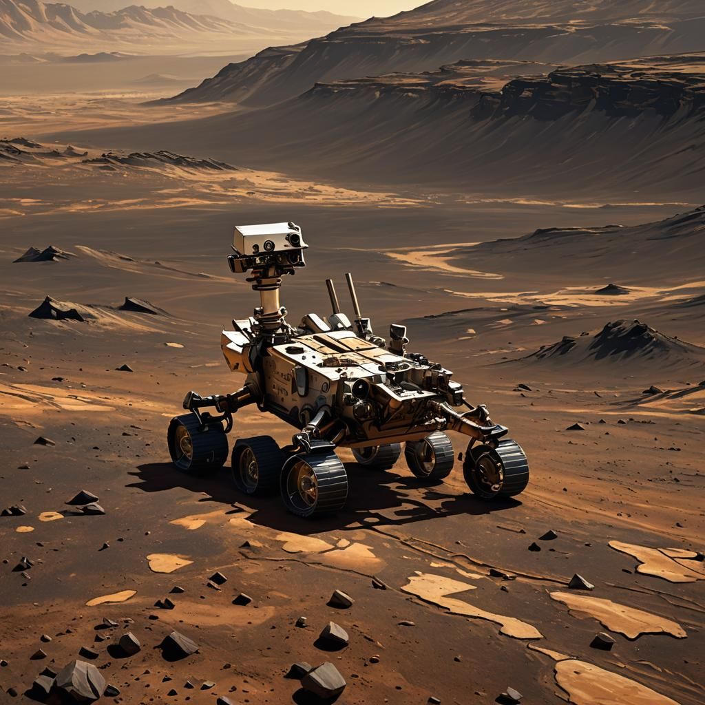 Crea una pintura con un estilo del Renacimiento de un rover ...