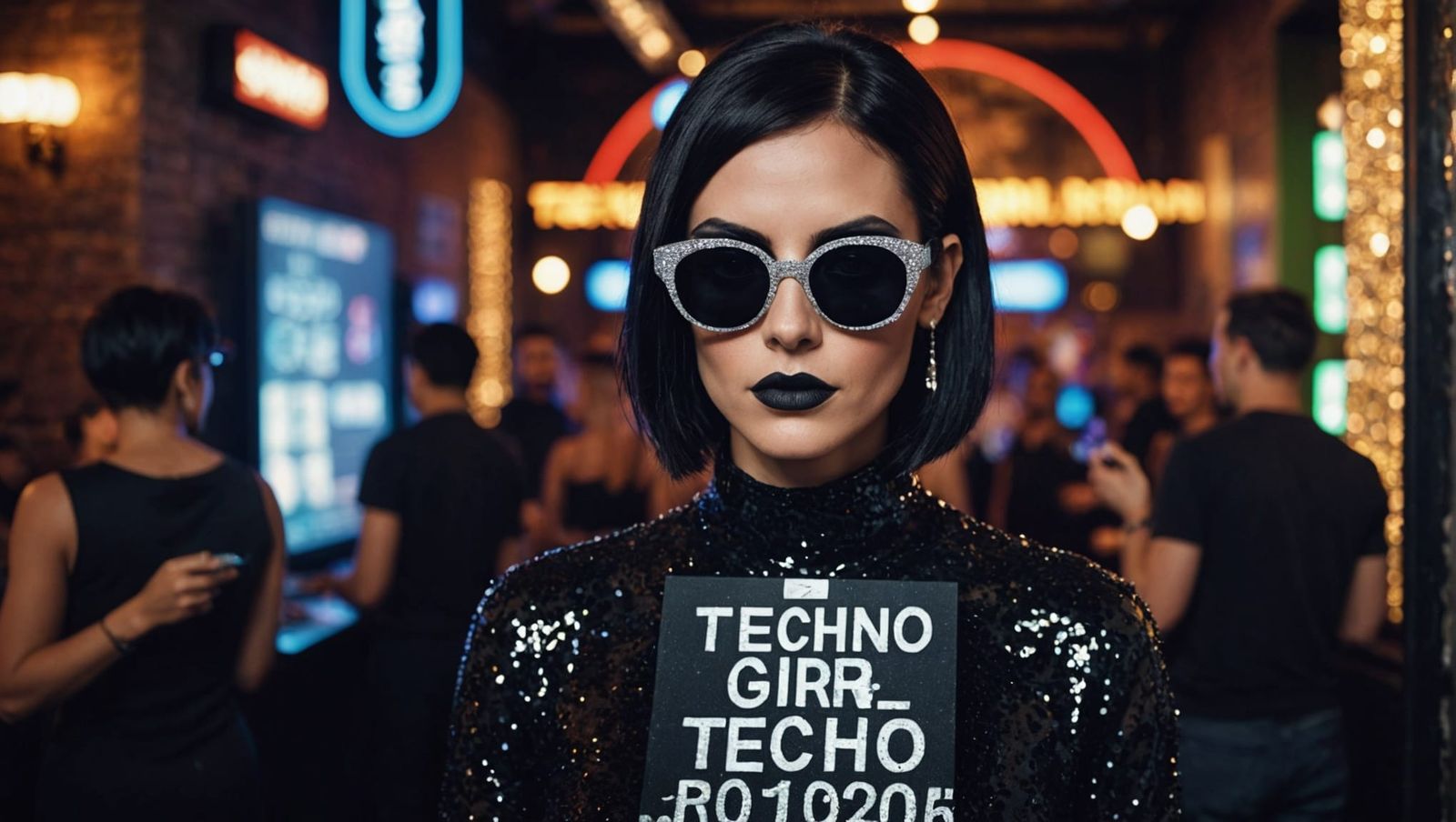 Goth Woman at Nightclub, Professional Portrait Photography