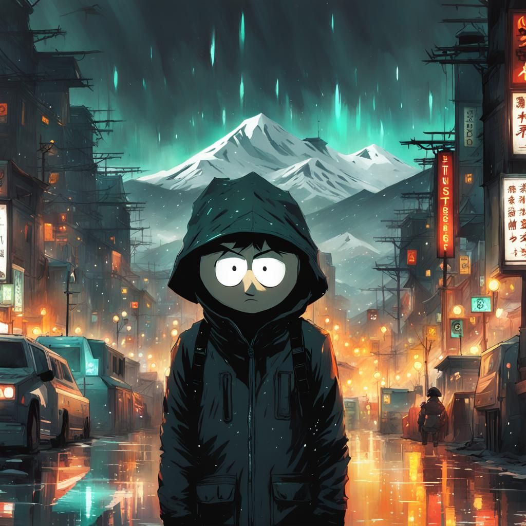Epic Anime South Park Art in Watercolor Style