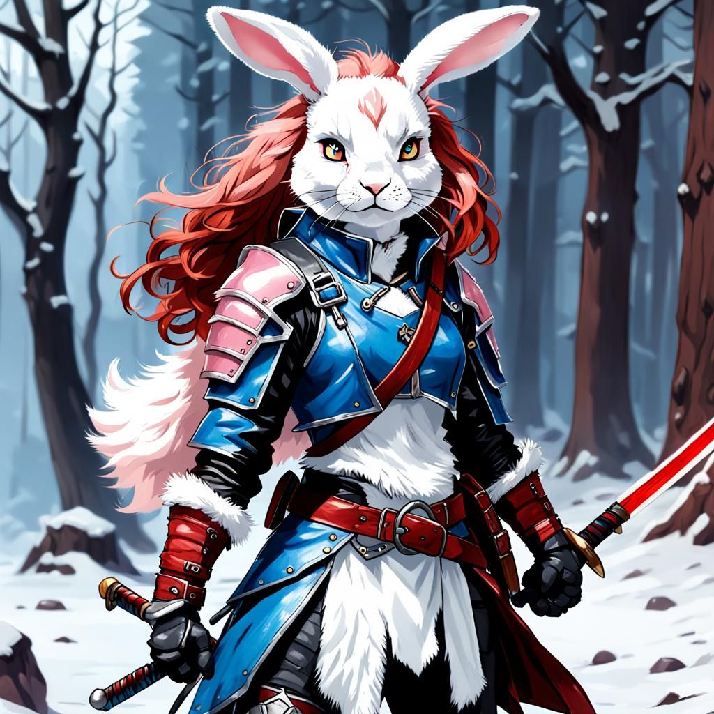 female d&d Harengon, female d&d rabbitfolk, female d&d anthr...