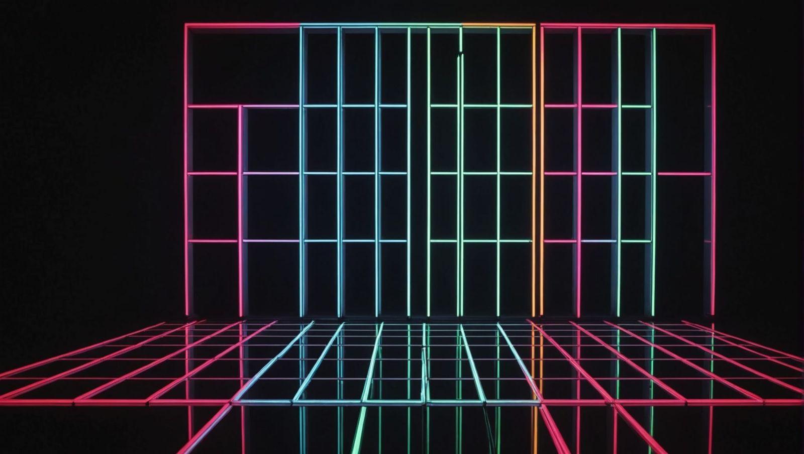 Neon Lights Visualize Kraftwerk's Song