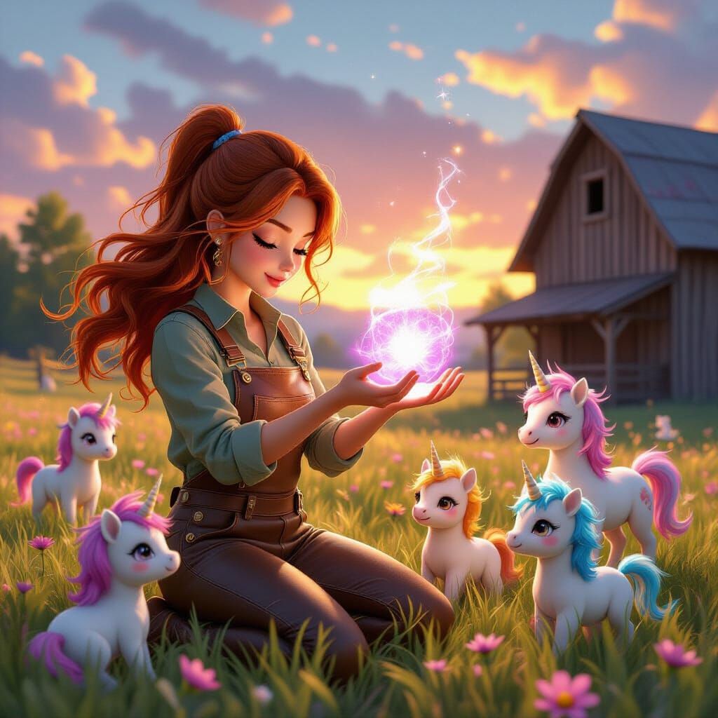 Magical Farm Life: Unicorns, Dragons, and a Farmer