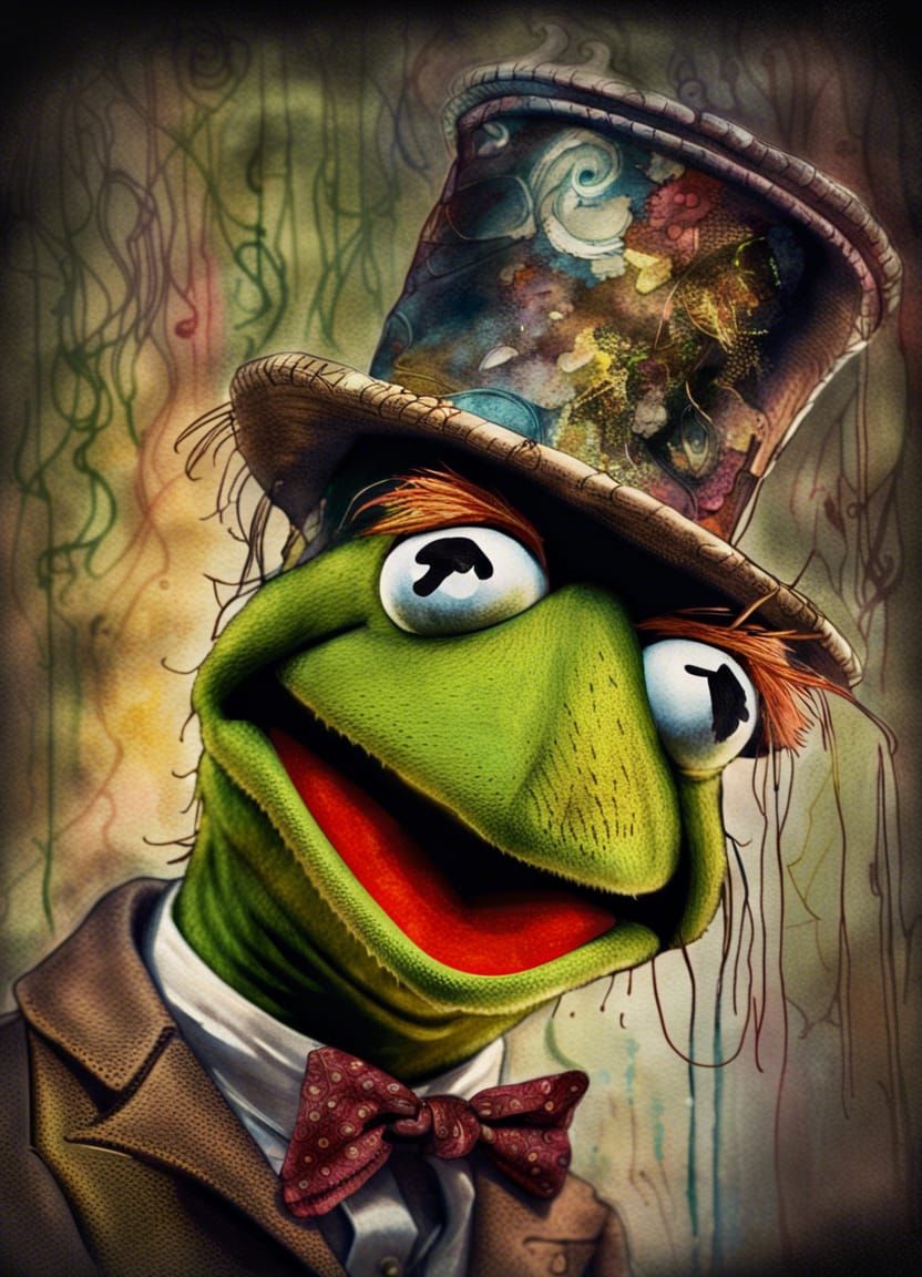 Friendly Kermit In A Top Hat