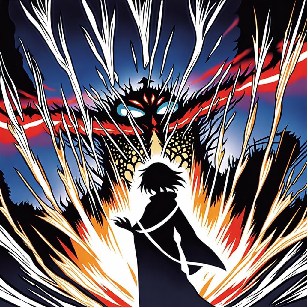 Arcane Duel: Sorcerers Clash in Anime Style