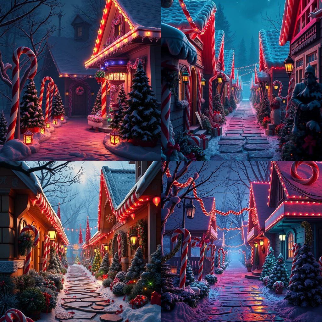 Fantastical Winter Wonderland House Decorations in Vibrant C...