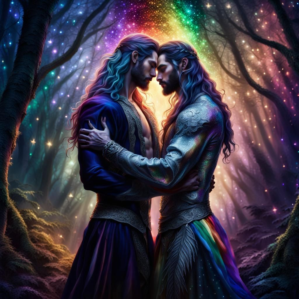 Passionate Gay Romance in a Rainbow Fantasy Forest