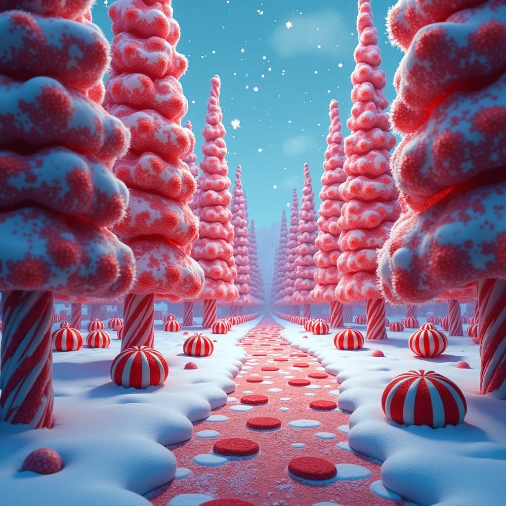 Candy Wonderland: A Psychedelic Christmas Dreamscape
