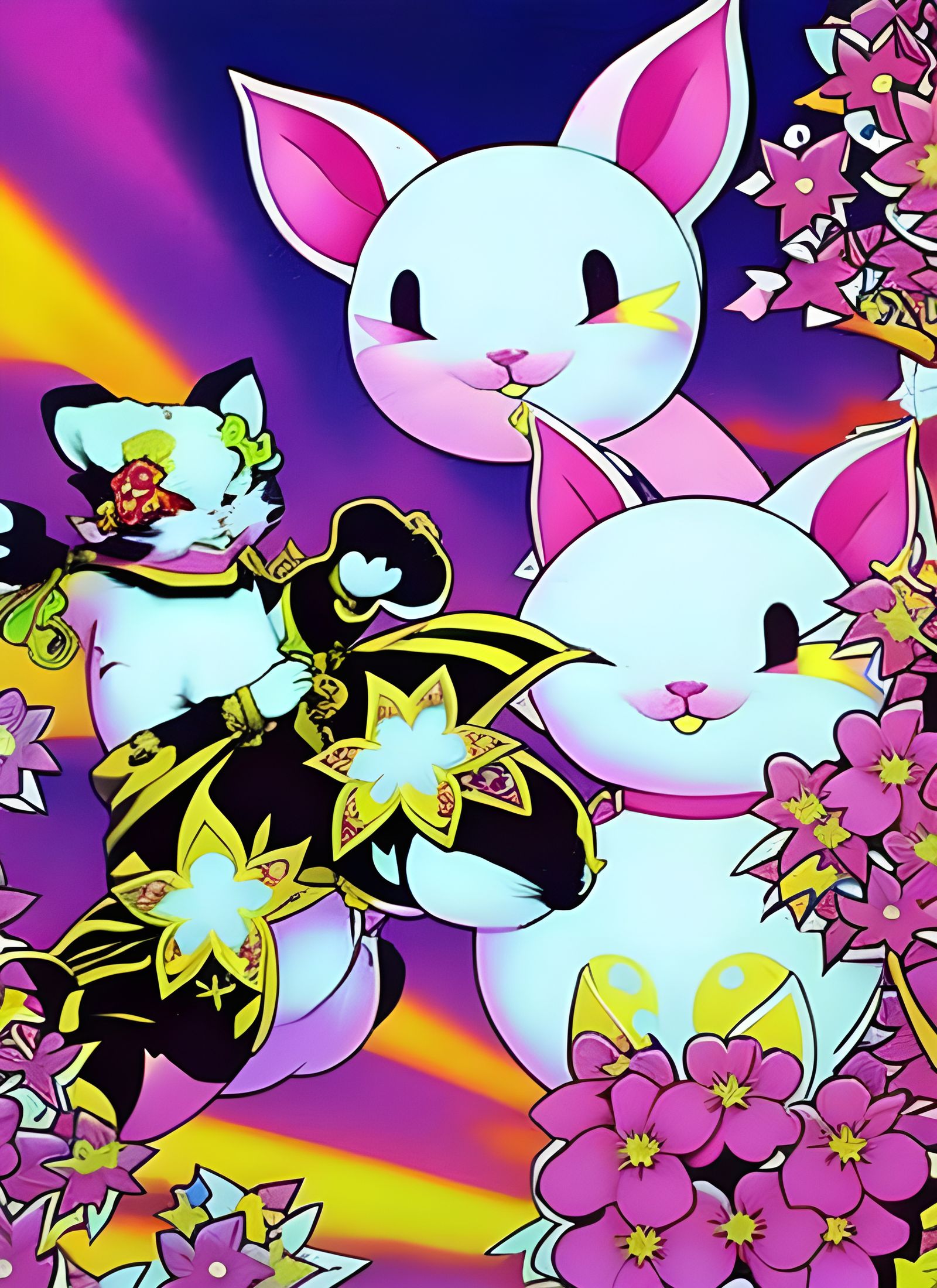 Fantastical Moogle Character in Surreal Style