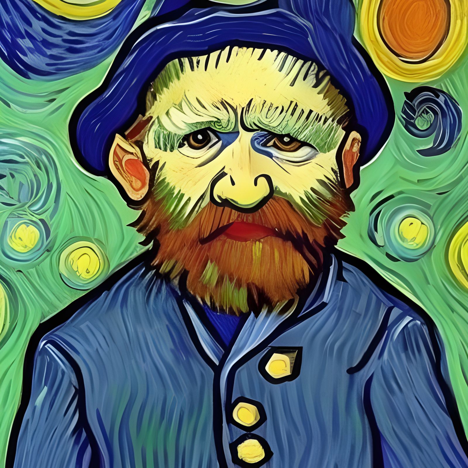 Gnomes in Van Gogh Post-Impressionist Style