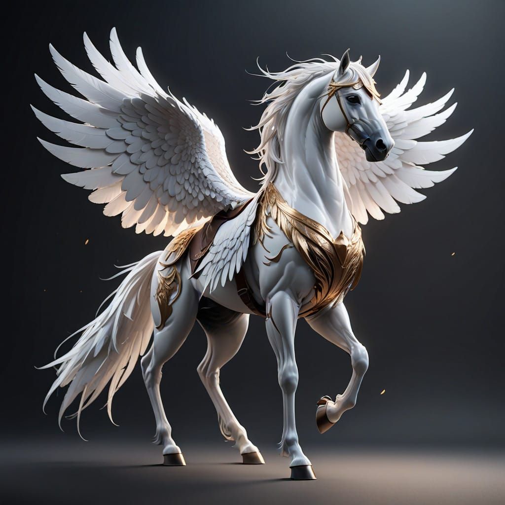 Equine Avian Hybrid in Anime Style