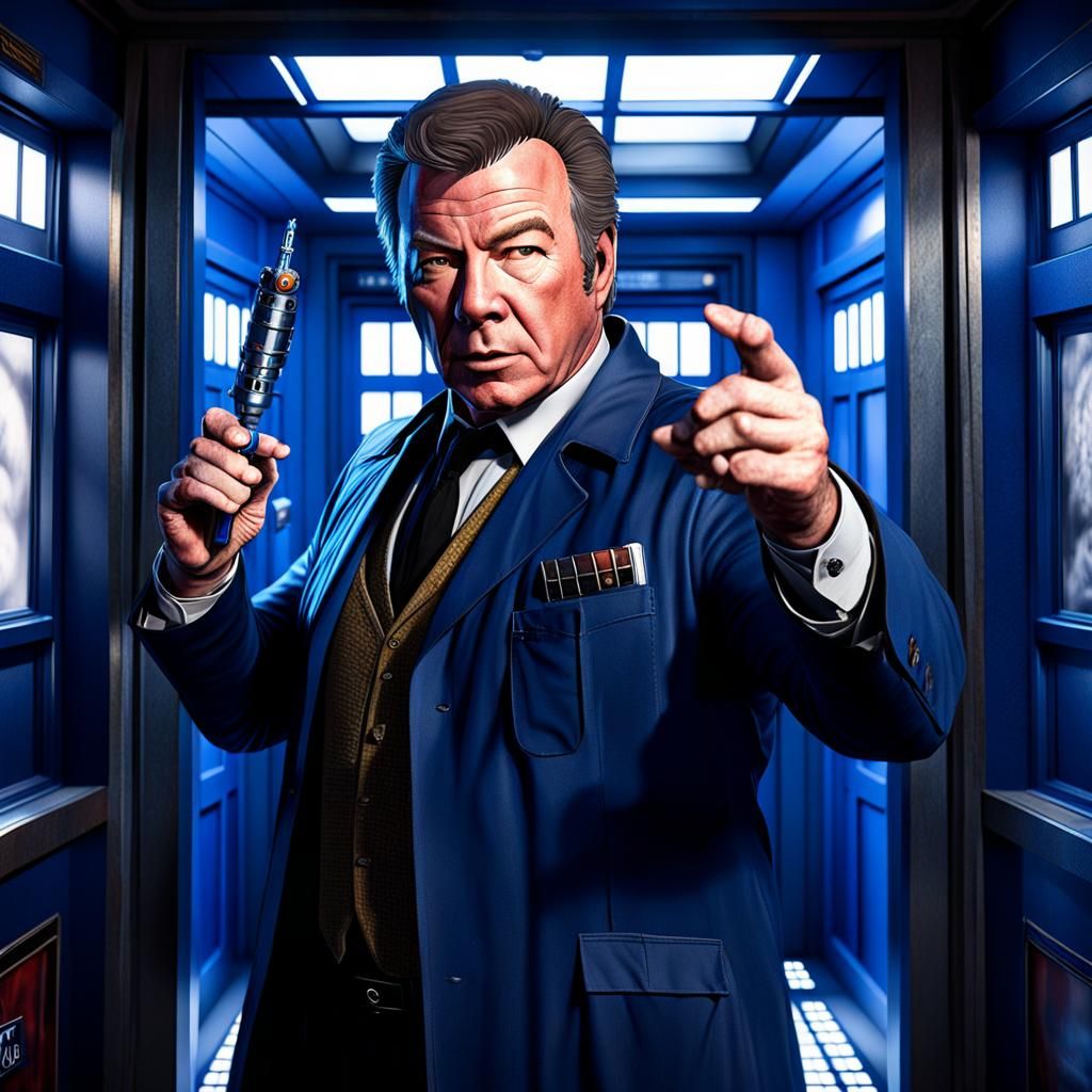 Doctor Who Cosplay on TARDIS, Digital Art