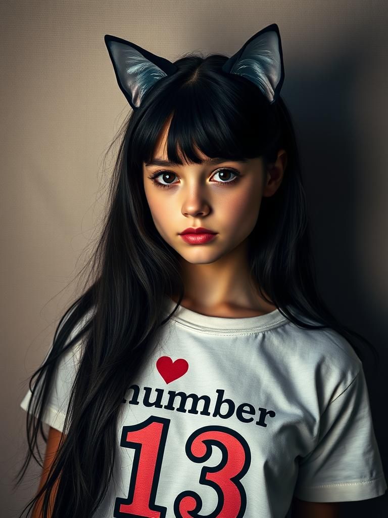 Girl with Cat Ears in Moody Fashion Photography
