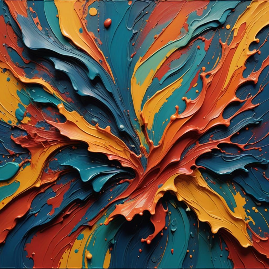 Vibrant Dreamlike Scene Unfolds with Expressive Brushstrokes