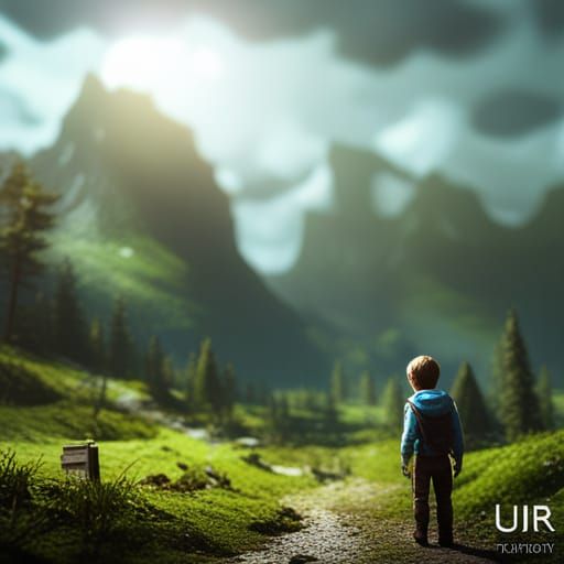 Lost Boy in Detailed 3D Game Cinematic Style
