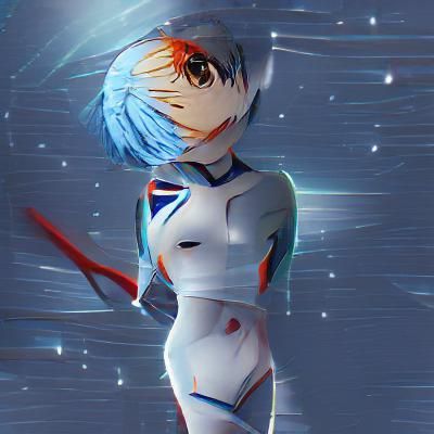 Rei Ayanami Digital Art Portrait