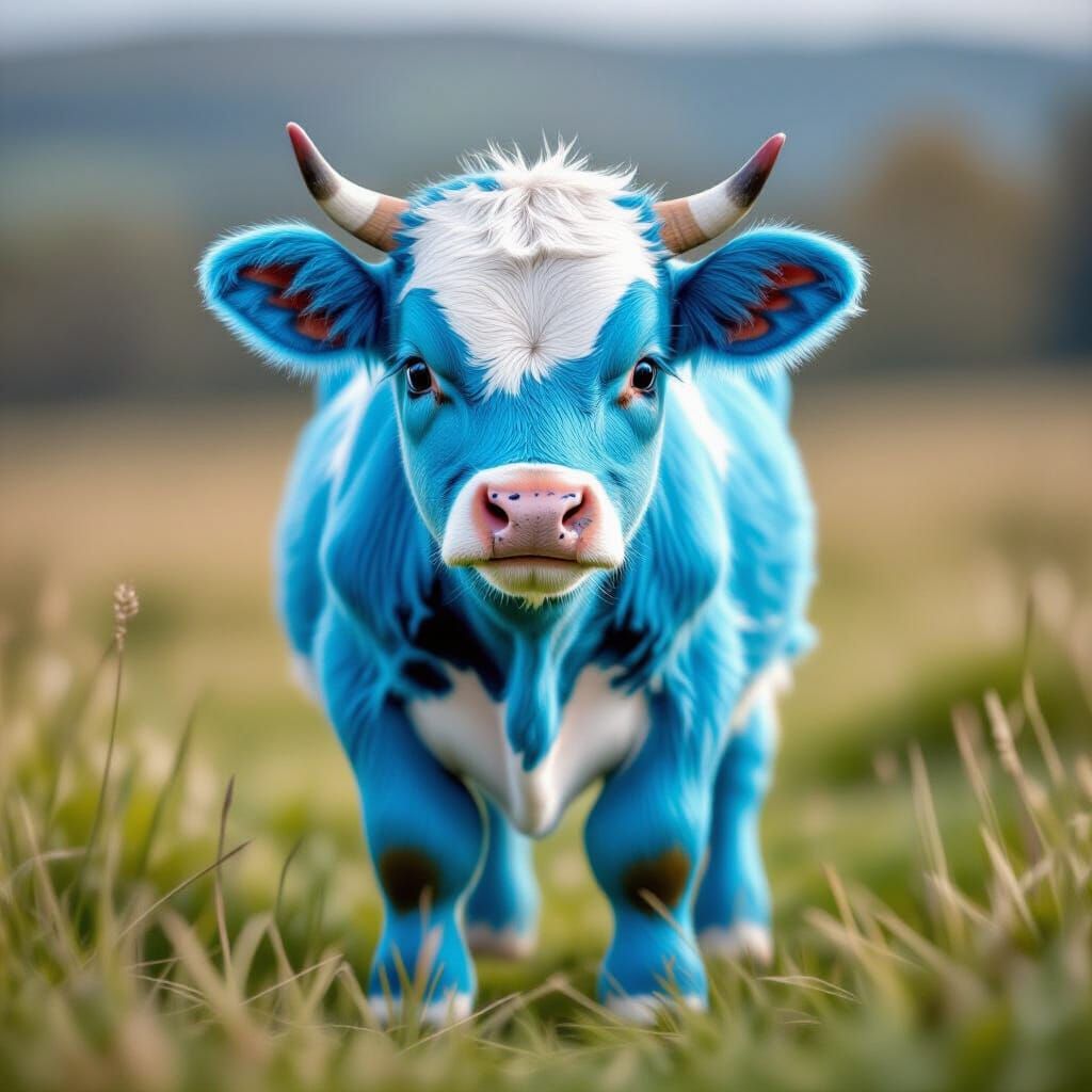 A Baby Blue Cow