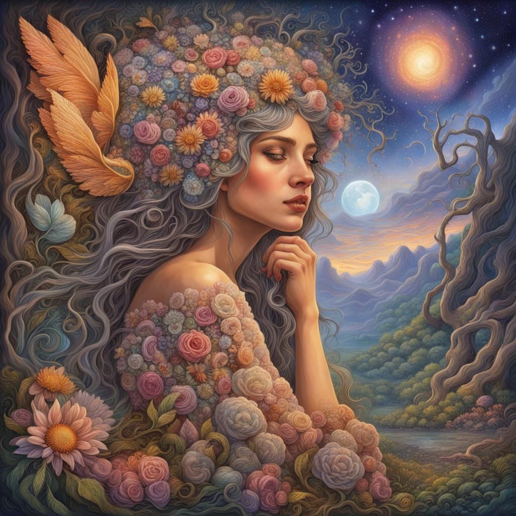 Surreal Dreamscape Inspired by Visionary Art