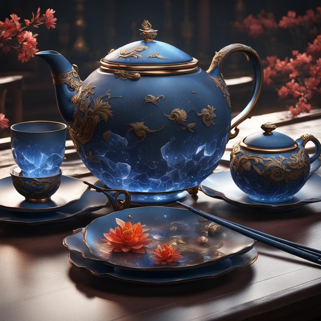 Crystal Dining Set: Fantastical Matte Painting