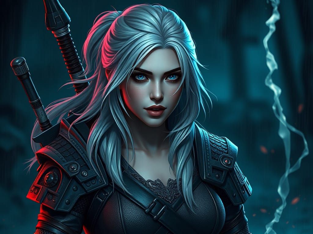 Ciri from The Witcher Reigns in Haunting Dystopian Scene