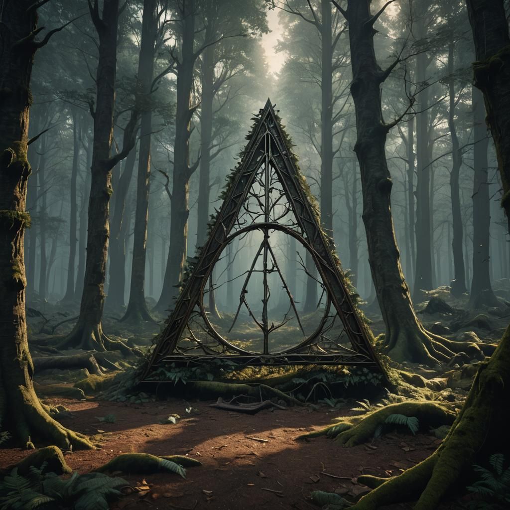 Deathly Hallows in Dark Forest: Matte Painting