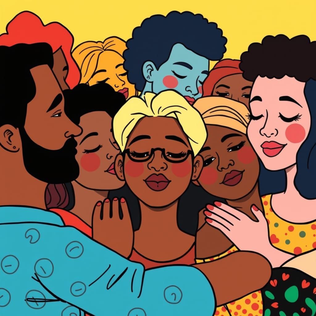 Celestial Gathering of Diverse Souls in Vibrant Harmony